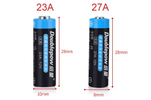 27a Batterie gegen 23A Batterie: verschiedene Größen, gleiche Energie
