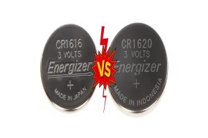 Vergleich von Münzzellbatterien: CR1616 gegenüber CR1620