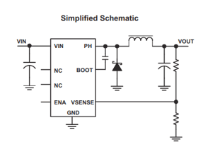 Simplified schematic of TPS5450DDAR