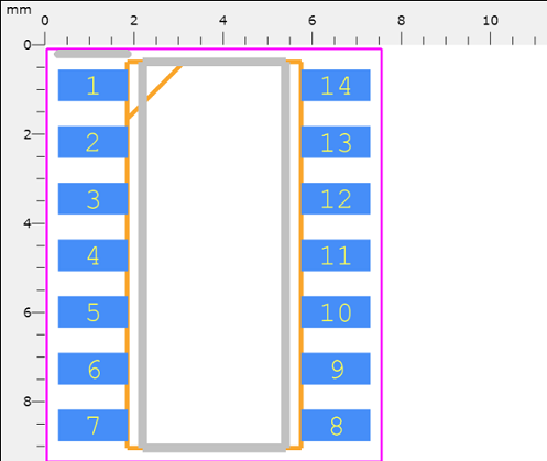 74HCT04 Footprint