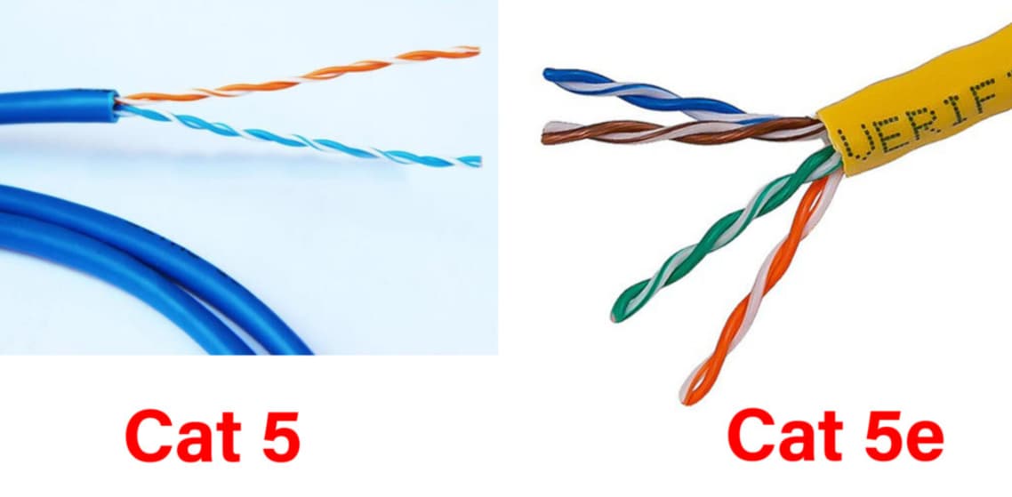 Cat 5 and Cat 5e Cables